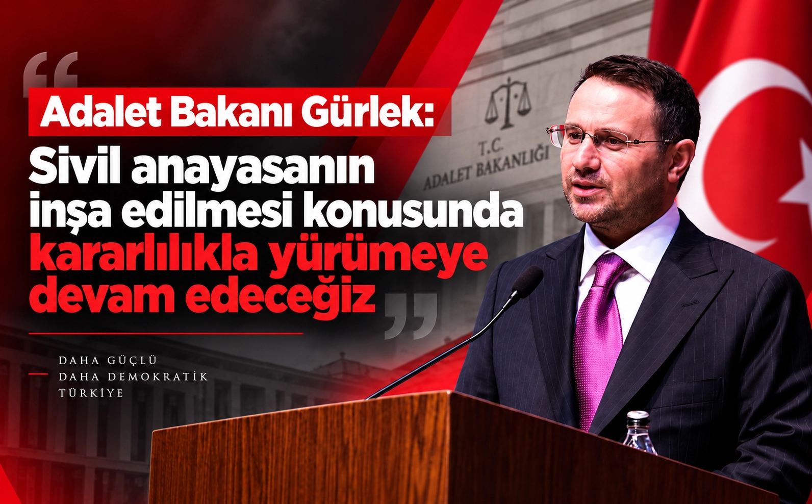 Adalet Bakanı Gürlek: Sivil anayasa konusunda çalışmalarımızı sürdüreceğiz